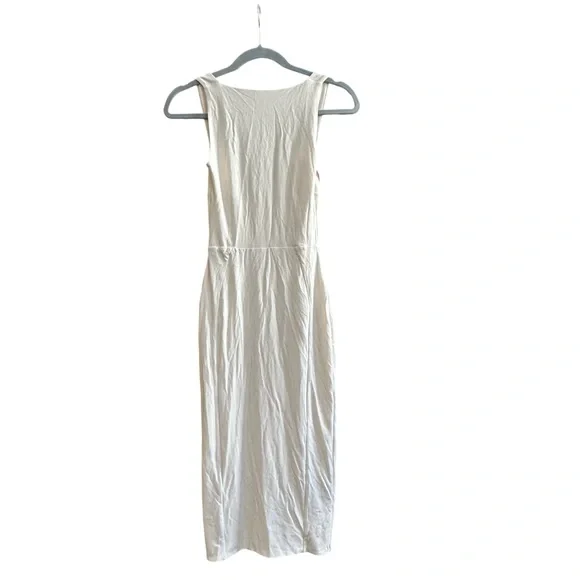 NWOT Oh Polly Nakia Bow Detail Sweetheart Neck Midi Dress Ivory Women’s Size 6 - Picture 2 of 8